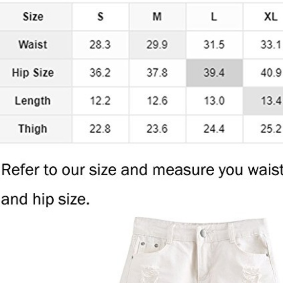 OPHIRA White Distressed Denim Shorts - Picture 6 of 6